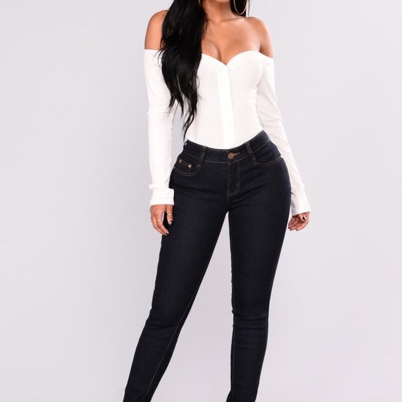 Off Shoulder Bodysuit - Ivory - Picture 2 of 3